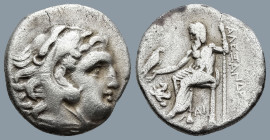KINGS of MACEDON. Alexander III ‘the Great’ (336-323 BC). Lampsakos. struck circa 310-301 BC
AR Drachm (18,3mm 3,9g)
Obv: Head of Herakles to right, w...