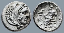 KINGS of MACEDON. Alexander III the Great (336-323 BC). Lifetime issue of Sardes
AR Drachm (16,2mm 4,1g)
Obv: Head of Herakles right, wearing lion s...