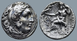 KINGS of MACEDON. Alexander III the Great (336-323 BC). Magnesia ad Maeandrum mint
AR Drachm (16,2mm 4,1g)
Obv: Head of Herakles right, wearing lion...