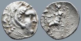 KINGS OF MACEDON. Alexander III ‘the Great’ (336-323 BC). Struck circa 290-275 BC. Chios mint
AR Drachm (18,9mm 3,9g)
Obv: Head of Herakles to right...