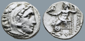 KINGS of MACEDON. Philip III Arrhidaios (323-317 BC). In the name and types of Alexander III. Kolophon mint. Struck under Menander or Kleitos, circa 3...
