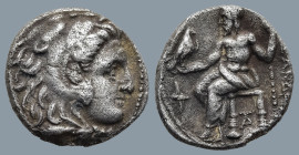 KINGS of MACEDON. Alexander III ‘the Great’ (336-323 BC). Sardes
AR Drachm (15,6mm 4g)
Obv: Head of Herakles to right, wearing lion skin headdress....