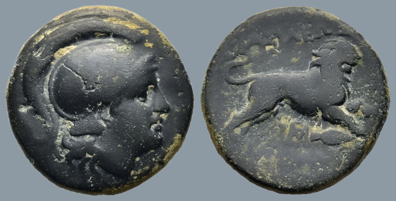 KINGS OF THRACE. Lysimachos (305-281 BC). Lysimacheia.
AE Bronze (18,7mm 4,9g)...