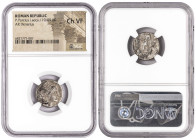Roman Republic Denarius 110/9 BC. NGC Choice VF