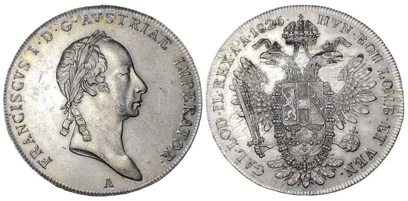 Austria Thaler 1826

Dav-9; J-198; Kahnt-339; Franz I (1804-1835); Vien mint. ...