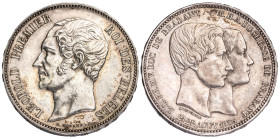 Belgium 5 Francs 1853