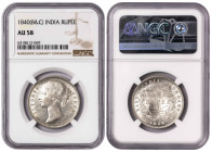 India British 1 Rupee 1840 B&C. NGC AU 58