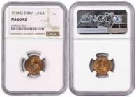 India British 1⁄12 Anna 1914 C. NGC 65 RB