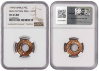 India British 1 Pice 1944 P. NGC MS 65 RB
