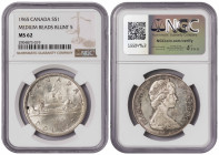 Canada 1 Dollar 1965. NGC MS 62