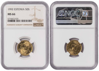 Estonia 50 Senti 1992 M. NGC MS 66