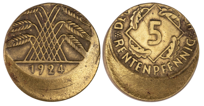 Germany 5 Rentenpfennig 1924 Error

KM-32, Off Center Error