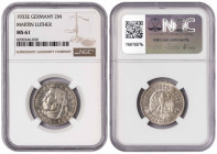 Germany 2 Reichsmark 1933 E. NGC MS 61