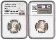 Germany 2 Reichsmark 1934 F. NGC MS 63