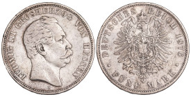 Germany Hesse-Darmstand 5 Mark 1876