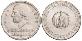 Germany Weimar rep. 3 Mark 1929-F Lessing BU