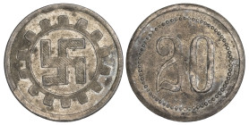Germany Third Reich 20 Pfennig 1930-ies token swastika