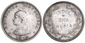 India Goa 1 Rupee 1912