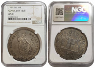 Italian States-Genua 8 Lire 1796. NGC MS 61