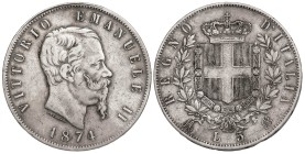 Italy 5 Lire 1874 M BN