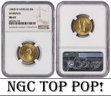 Italy Vatican City 20 Lire 1982 R. NGC MS 67. TOP POP. Total Graded by NGC In MS 67: 2