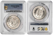 Mexico 1 Peso 1945 M. PCGS MS 66
