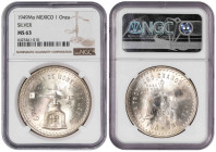 Mexico 1 Onza 1949 Mo. NGC MS 63