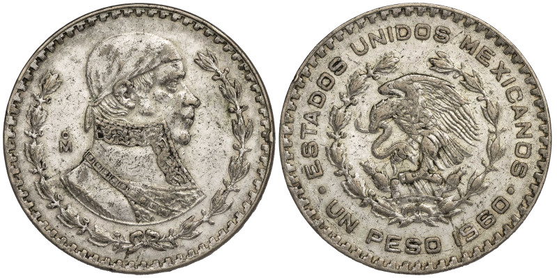Mexico 1 Peso 1960 Mo

KM-359, Schön-53; Silver, 15,87 g.; XF