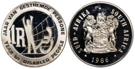 South Africa 1 Rand 1986 silver Proof