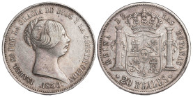 Spain 20 Reales 1850