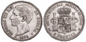 Spain 5 Pesetas 1876(76)