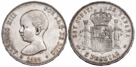 Spain 5 Pesetas 1888(88)