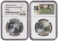 Spain 12 Euros 2008 M. NGC MS 64. Almost TOP POP. Total Graded by NGC In MS 64: 1, In Higher Grades: 4