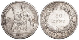 French Cochin-China 50 Centimes 1879