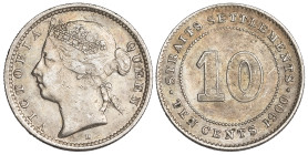 Straits Settlements 10 Cents 1900