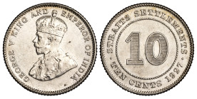 Straits Settlements 10 Cents 1927 BU