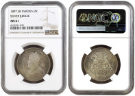Sweden 2 Kronor 1897 EB NGC MS 61