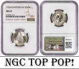 Switzerland 1 Franc 1956 B. NGC MS 67. TOP POP.