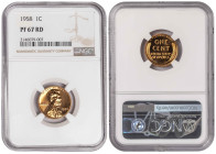 USA 1 Cent 1958. NGC PF 67 RD