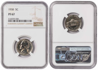 USA 5 Cents 1958. NGC PF 67