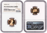 USA 1 Cent 1974 S. NGC PF 67 RD