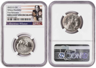 USA ¼ Dollar 2022. NGC BRILLIANT UNCIRCULATED