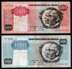 Angola 500, 1000 Kwanzas 1984; 2 Pcs