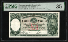 Australia 1 Pound ND (1933-1938). PMG 35