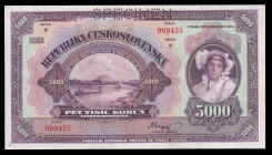 Bohemia and Moravia 5.000 Korun 1943 Specimen