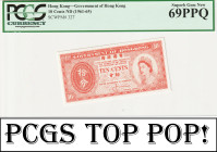 Hong Kong 10 Cents ND (1961-65). PCGS-69 PPQ !!!TOP POP!!!