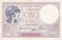 France 5 Francs 1939