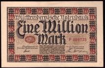 Germany Wurttemberg 1.000.000 Mark 1923