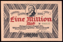 Germany Wurttemberg 1.000.000 Mark 1923