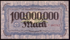 Germany Wurttemberg 100.000.000 Mark 1923